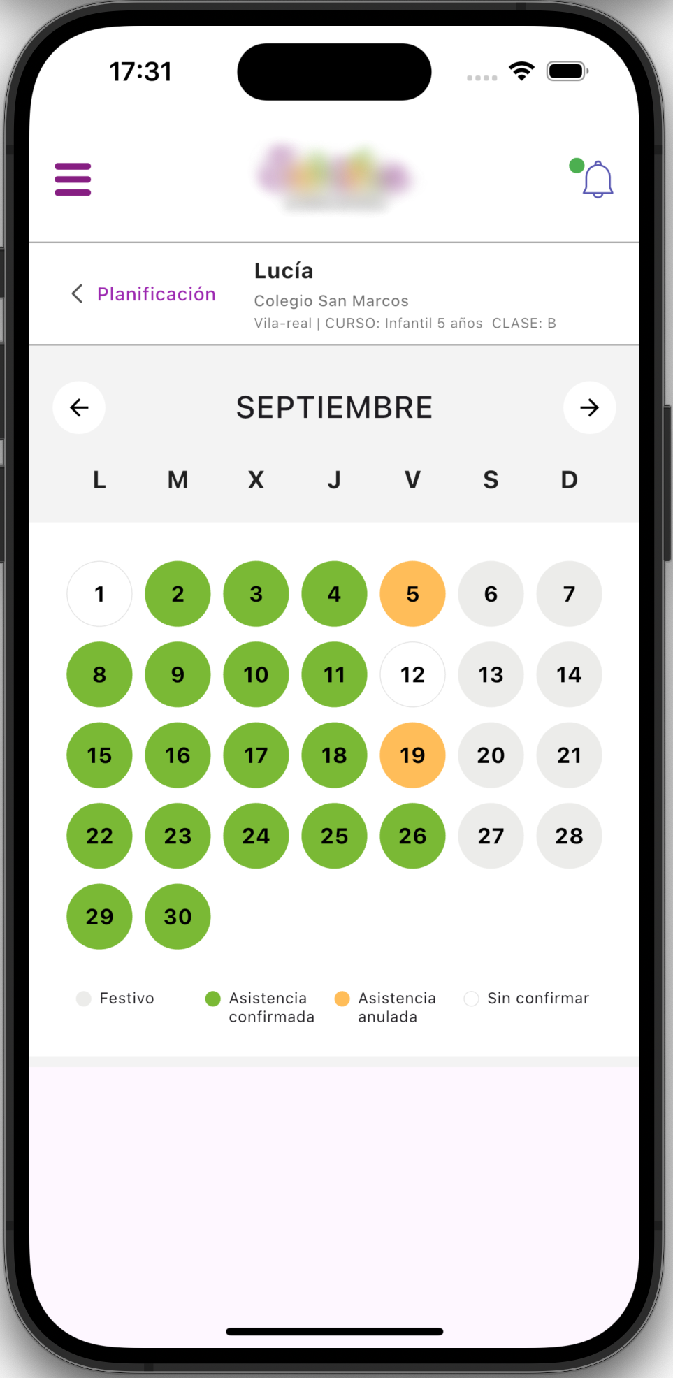 Gestión de asistencias